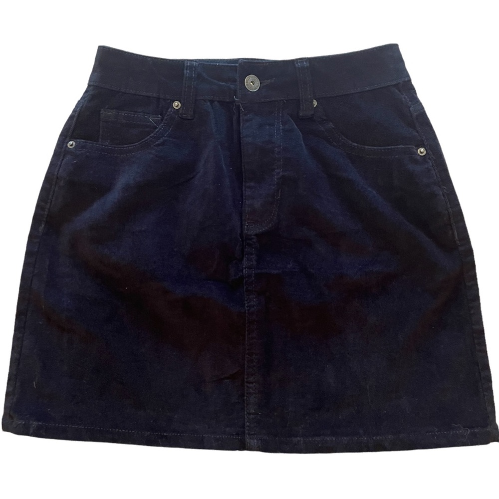NWOT Vanilla Star Black Corduroy Mini Skirt Juniors Size 1